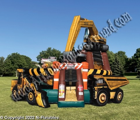 Construction-Themed Inflatable Rentals in Phoenix Arizona - Inflatable Dump Truck - Construction Themed Events for kids parties   