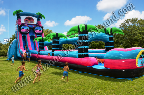 27' Dual Lane Beach Vibe Water Slide Rental in Phoenix Arizona