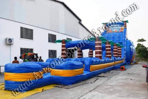 Blue Turbulence three lane water slide rental Phoenix AZ